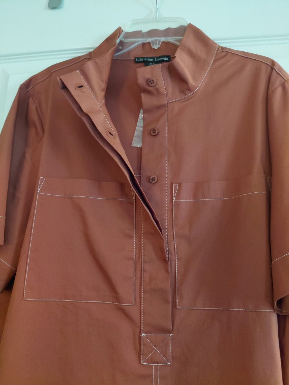 Christian Lacroix Ochre Short Sleeve Tunic Dress - Picture 3 of 8